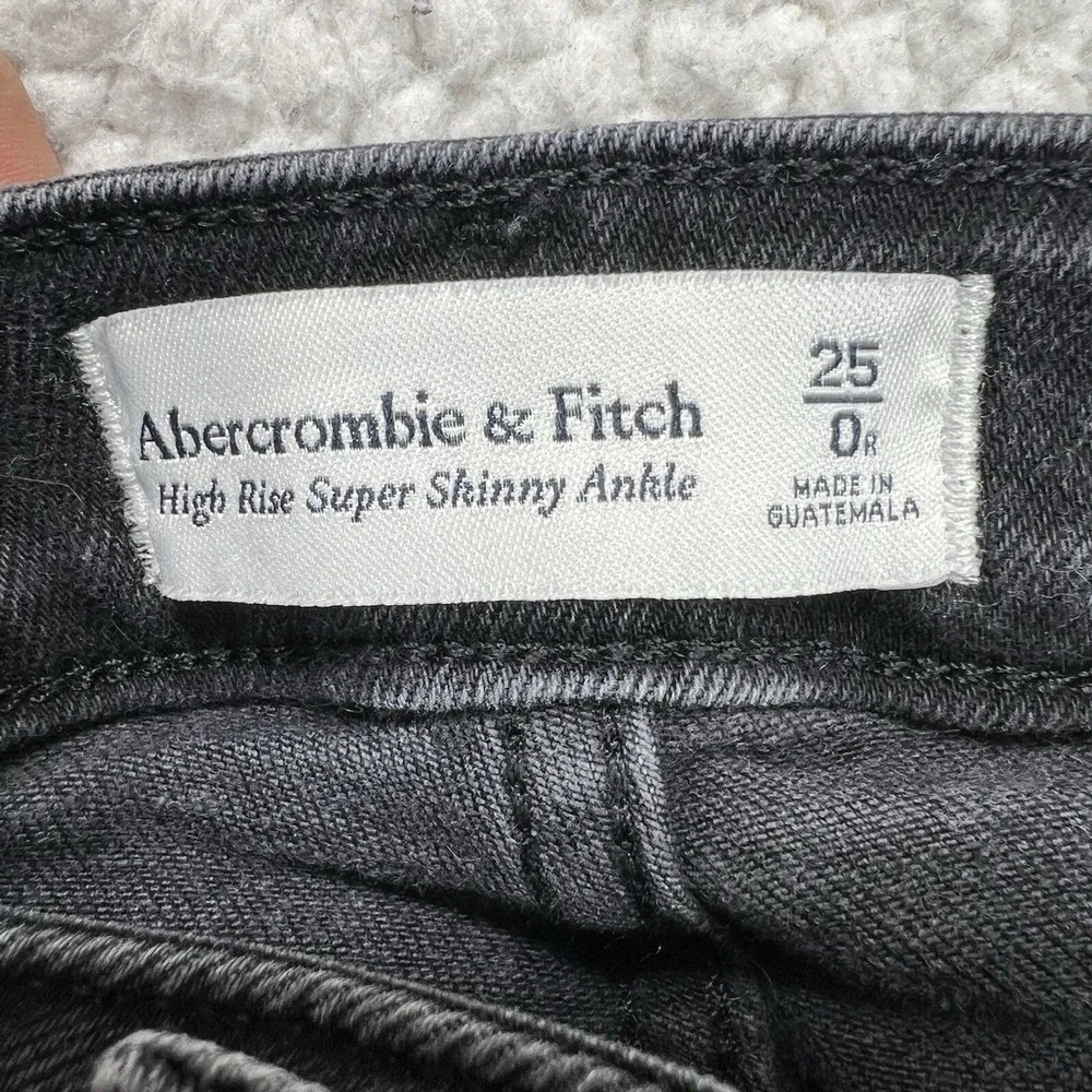 Abercrombie Jeans Women's 25x27 Floral Embroidered‎ High Rise Skinny Boho